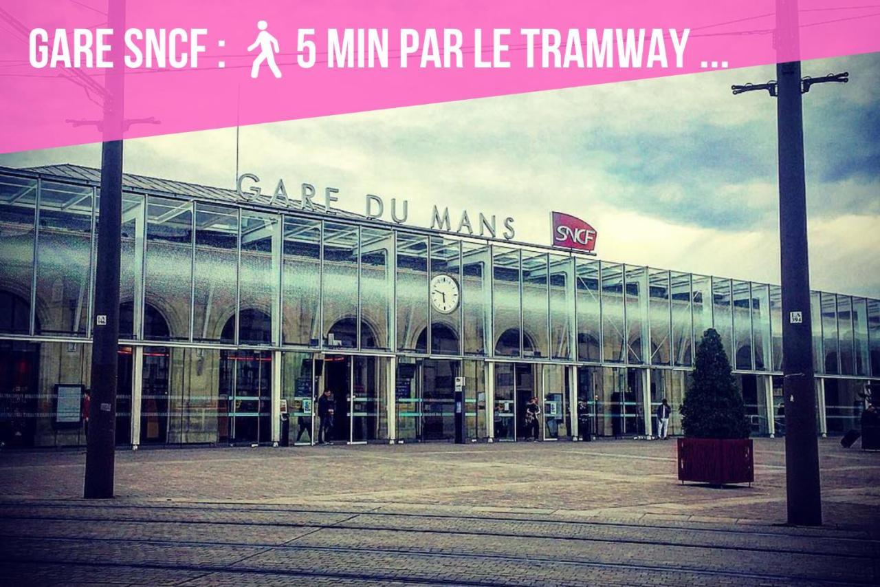 Tramway 12 Jaures Cosy Proche Gare Leilighet Le Mans Eksteriør bilde